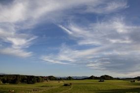 landscape of impressive mountains and meadow