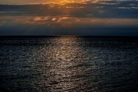 cloudy sky over the sea