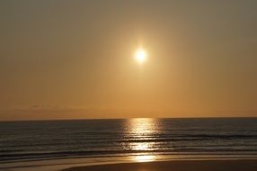 sunset on the coast of the atlantic ocean, Biscarros