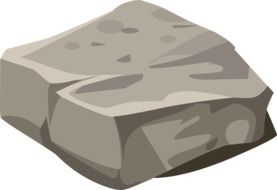 Graphics in the form of a gray stone