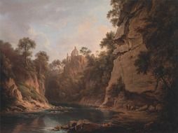 oil on canvas of countryside by alexander nasmyth