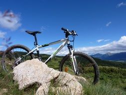 Bike near the rocks