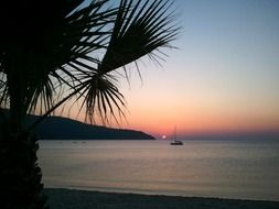 beautiful evening island elba in italy