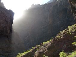 beautiful panorama of Masca Ravine on Tenerife