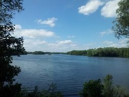 spring nature landscape by the lake