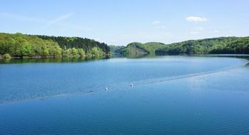 beautiful and delightful blue lake