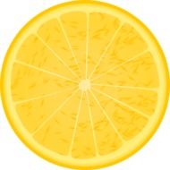 Drawing of fresh juicy orange in cut