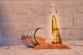 oil seed grain as a drawing