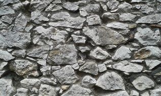 wall of grey natural stone