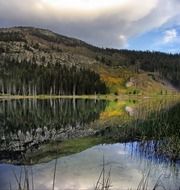 Landscape of scotcher lake in California