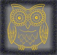 golden owl drawing