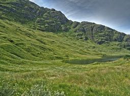 Landscape of hill and valley