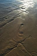 water stains on the sand