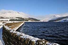 panoramic view of dovestones resovoir in england