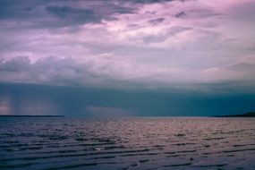 storm on the horizon of the ocean