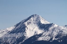 panorama of high mountains in Alaska on a sunny day