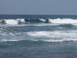 Panorama of Ocean Waves in Coutlan, Mexico
