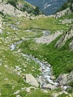 green valley on the mountain