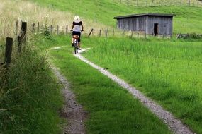 cyclist on a rural road