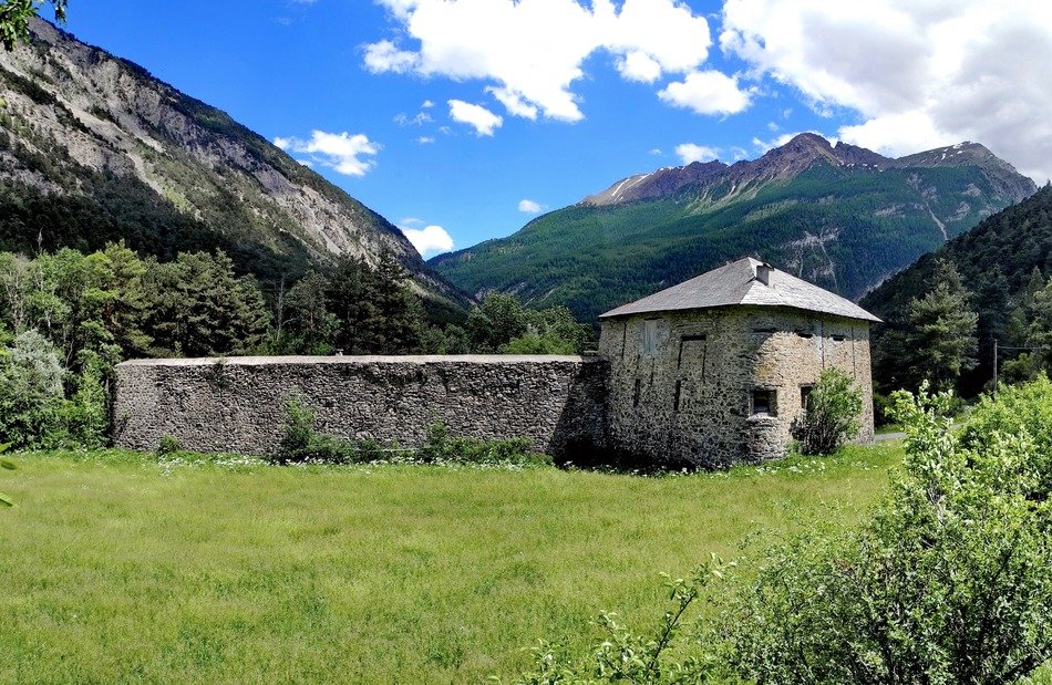 stone structure in the mountains of france