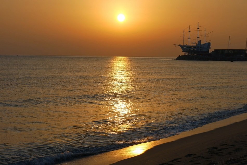 sea solar sunrise japan sand