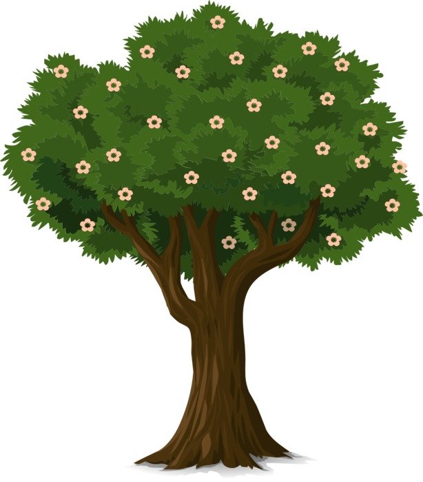 Clip Art of the flowered tree