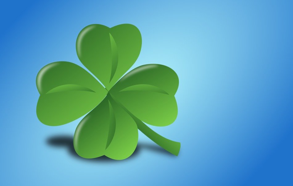 Graphics in the form of a happy leaf