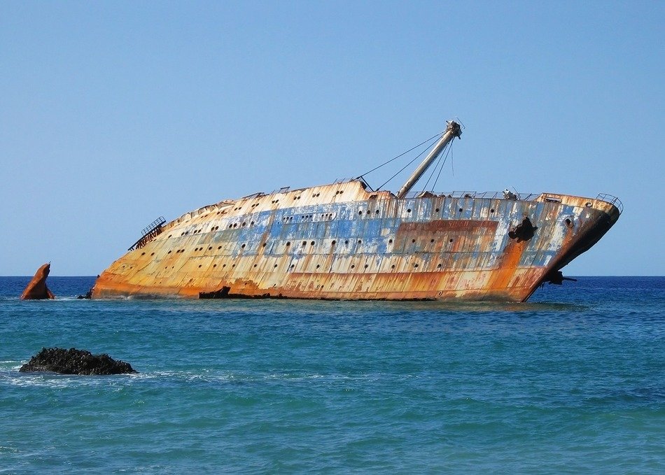 shipwreck on the Canary Islands