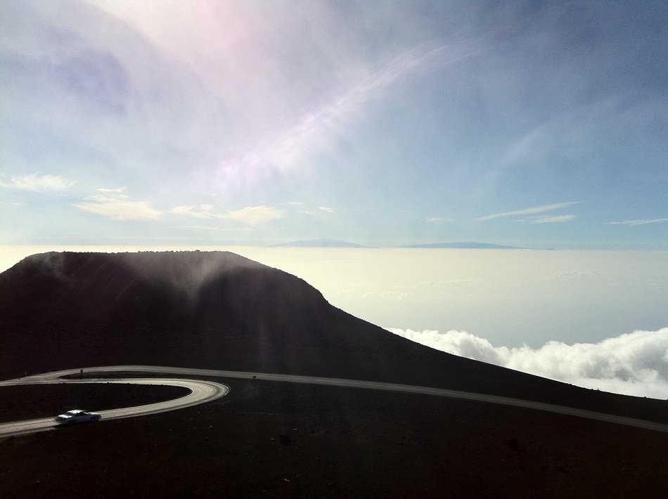 road on a mountain in Hawaii