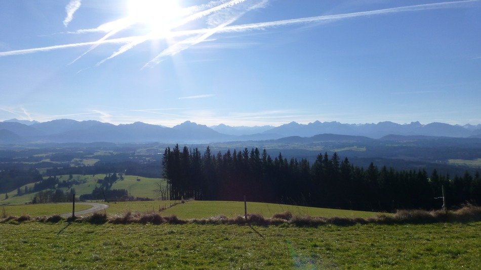 panoramic view of the countryside in southern germany