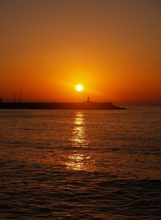 Dawn on the port