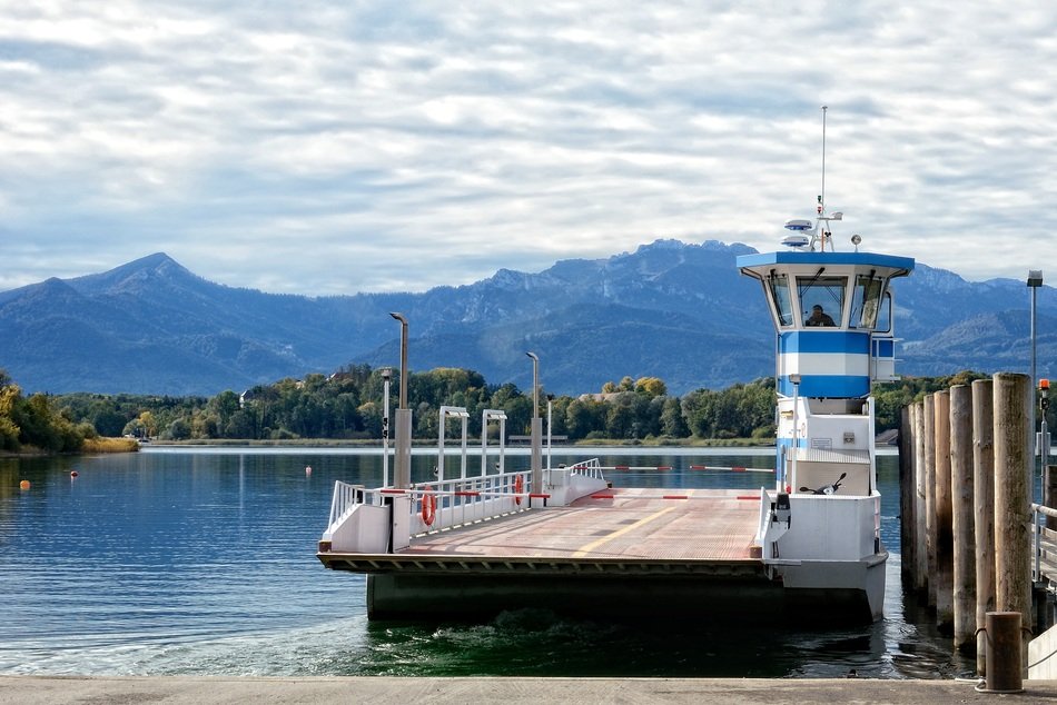 the ferry is in port