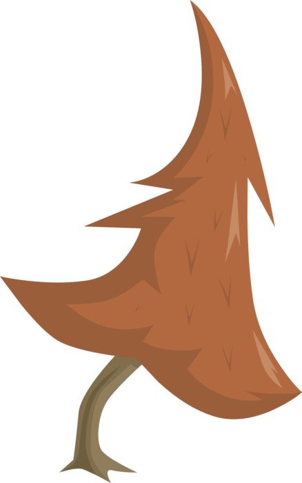 Graphics in the form of an uneven tree