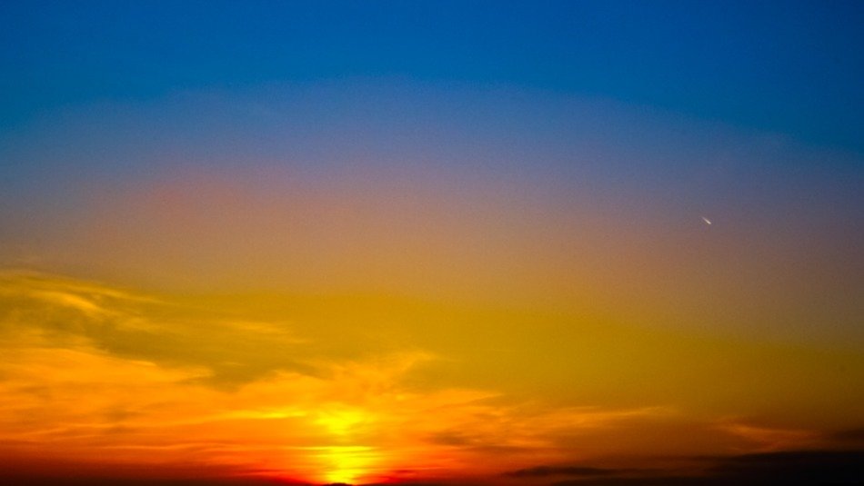 landscape of sky at the sunset