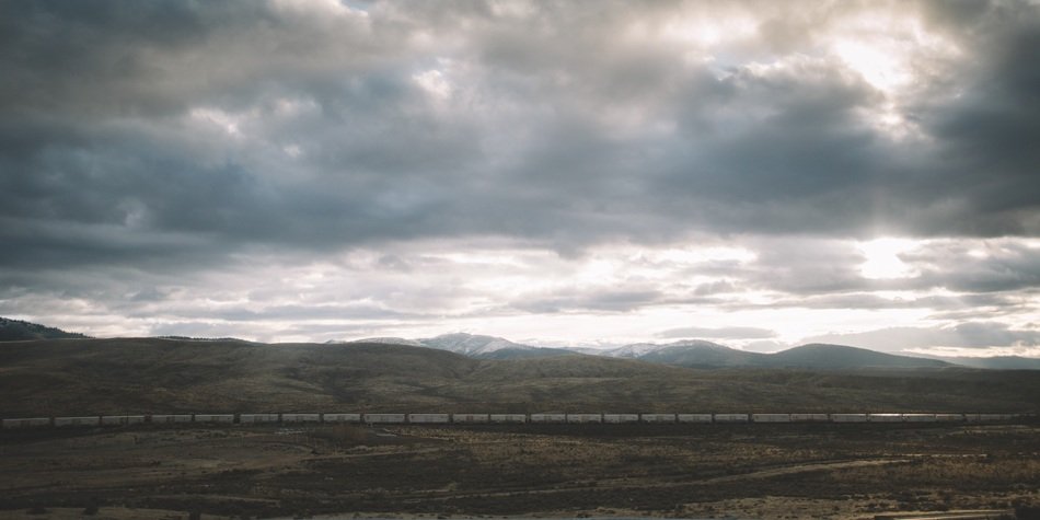 train on the train during a thunderstorm