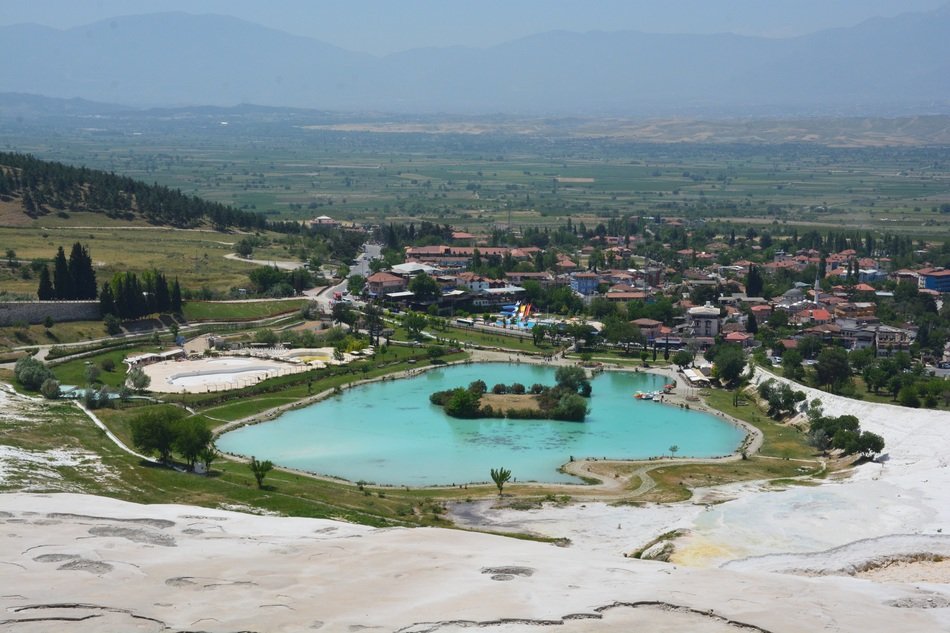 turkey pamukkale lake landscape