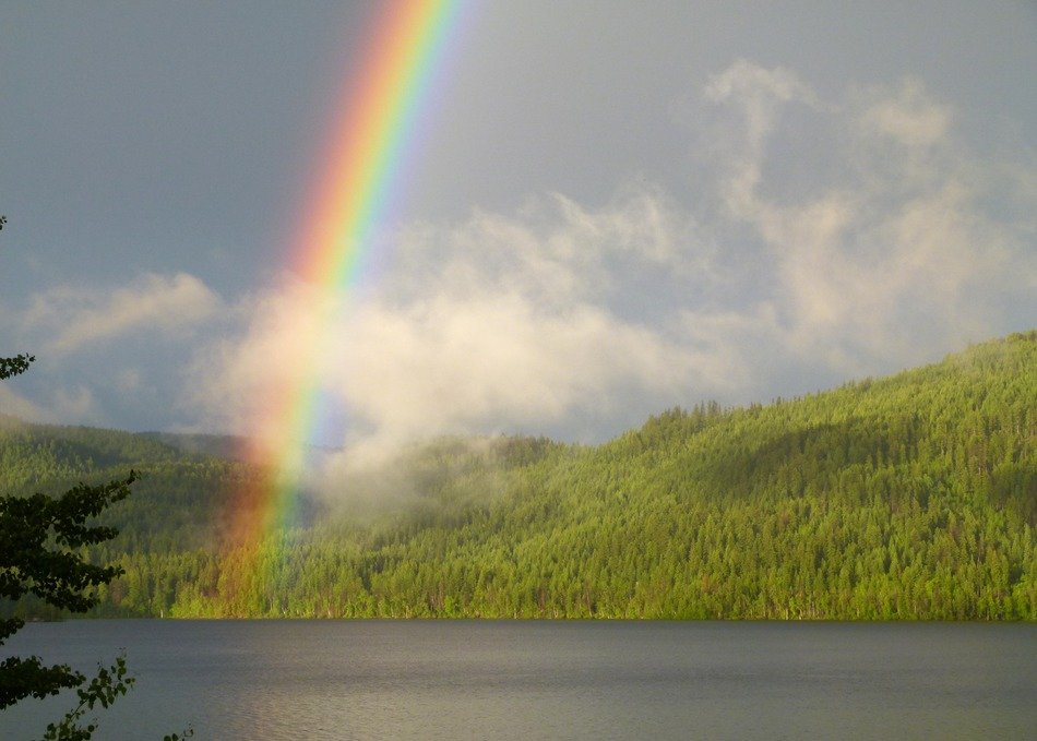 Rainbow over the lake