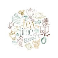 Doodle Tea and Dessert Card
