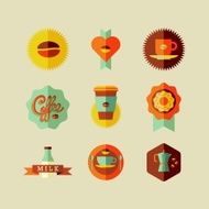 Coffe shop icon set N2