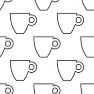 coffee vector seamless pattern N2