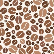 Seamless background with coffee beans Vector illustration