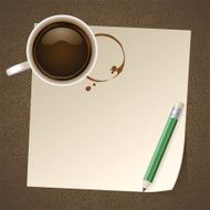 Coffee with Paper Note