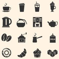 Vector Set of Coffee Icons Icons for Shop N3