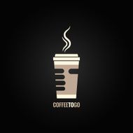 coffee cup hand concept design background