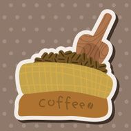 coffee bean theme elements N21
