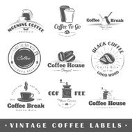 Set of vintage coffee labels N2