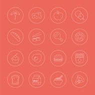 food line icon set N2