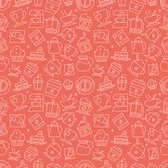 Coffee line icon pattern set N8