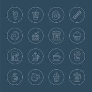 Coffee line icon set N10