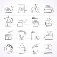 different types of coffee industry icons